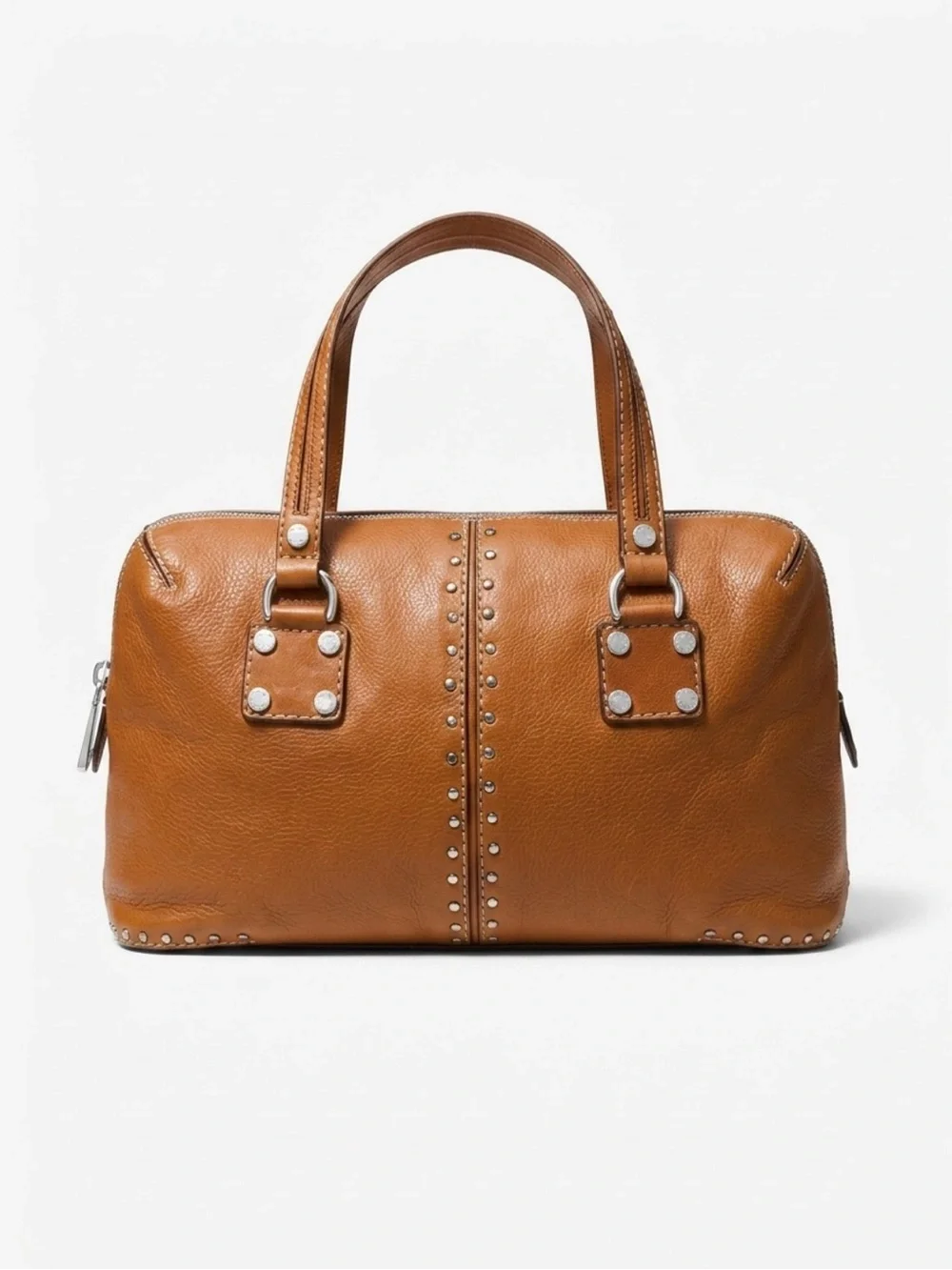 MICHAEL Michael Kors Tan Leather Studded Satchel